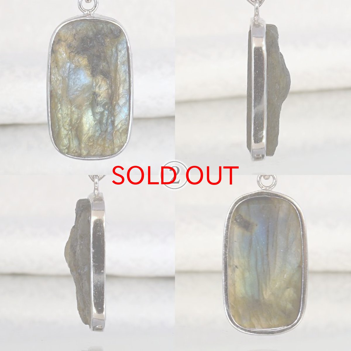 画像6: ドゥルージーラブラドライト ペンダントトップ SV925 マダガスカル産 スクエア 日本製 天然石 パワーストーン シルバー (6)