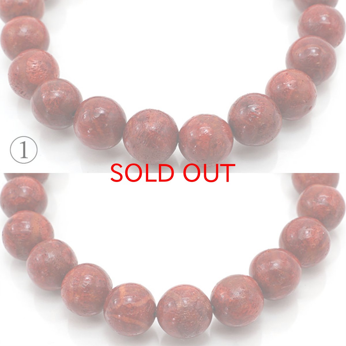 画像2: 天然山サンゴ 9.5mm AAランク ブレスレット インドネシア産 【 一点もの 】 mountain coral 浄化 天然石 パワーストーン カラーストーン (2)