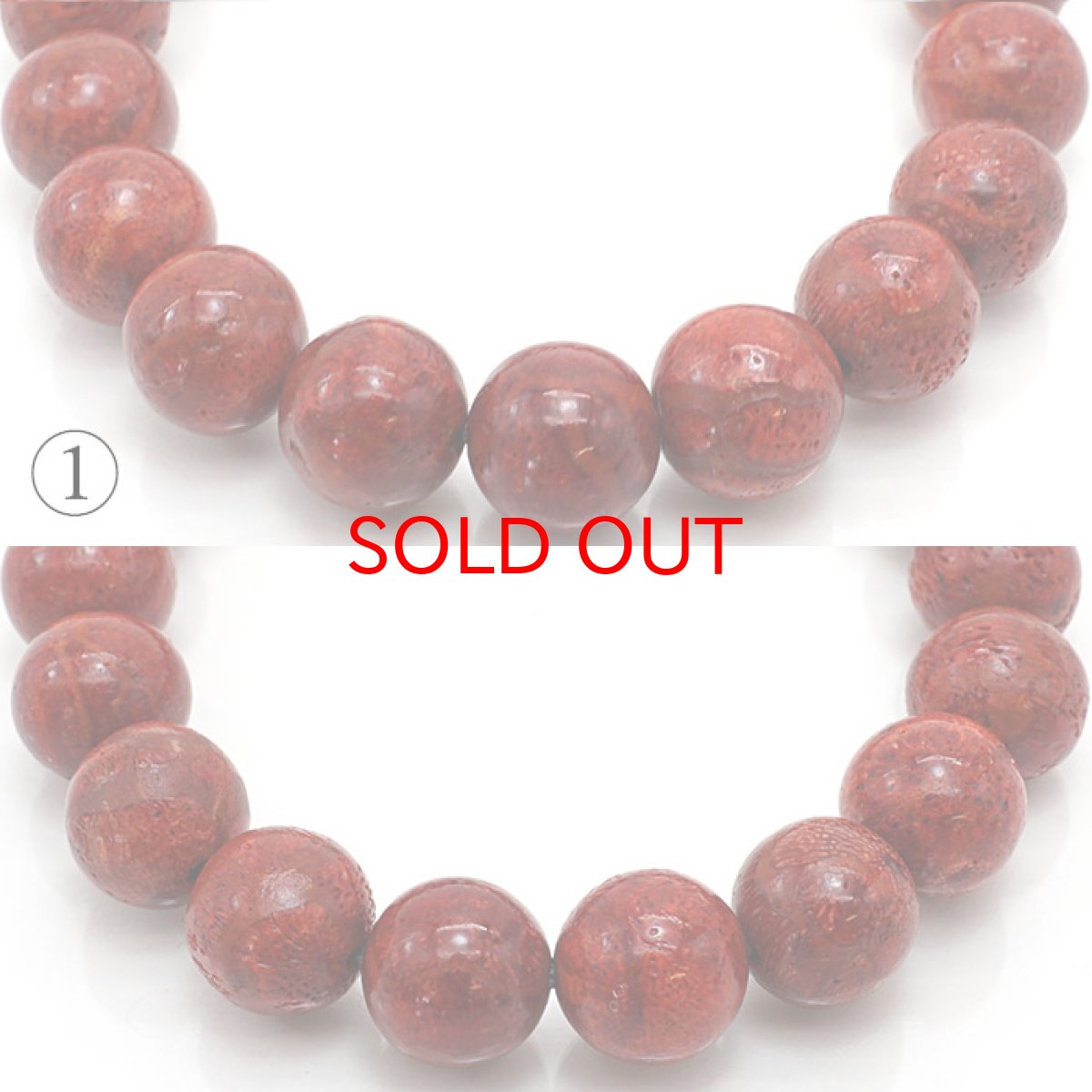 画像2: 天然山サンゴ 10.5mm AAランク ブレスレット インドネシア産 【 一点もの 】 mountain coral 浄化 天然石 パワーストーン カラーストーン (2)