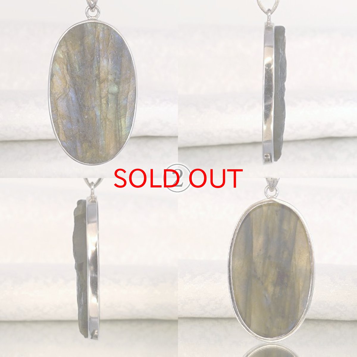 画像6: ドゥルージーラブラドライト ペンダントトップ SV925 マダガスカル産 オーバル 日本製 天然石 パワーストーン シルバー (6)