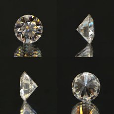 画像2: モアッサナイト 人工石 モアサナイト ルース 0.74ct ラウンドカット アメリカ産 【 1点物 】 Moissanite モアッサ石  白 ホワイトカラー パワーストーン カラーストーン (2)