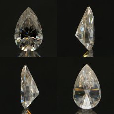 画像2: モアッサナイト 人工石 モアサナイト ルース 0.81ct ペアーシェイプ アメリカ産 【 1点物 】 Moissanite モアッサ石 青 ブルーカラー パワーストーン カラーストーン (2)