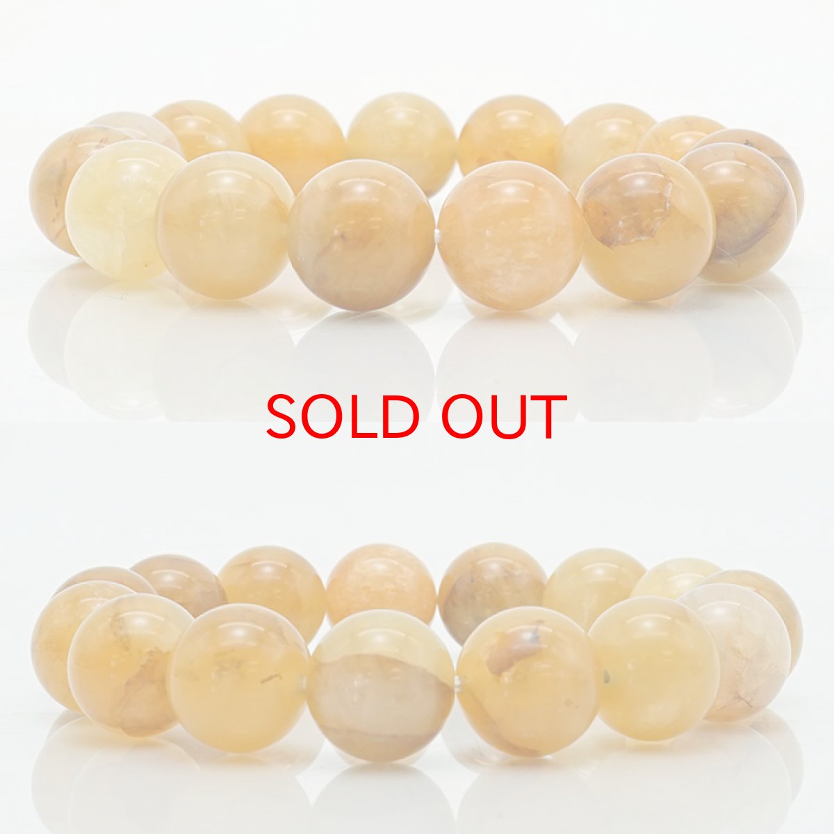 画像2: 【20%OFFセール】 【日本の石】 静岡水晶 ＡＡ イエロー 14mmブレスレット カラーストーン (2)