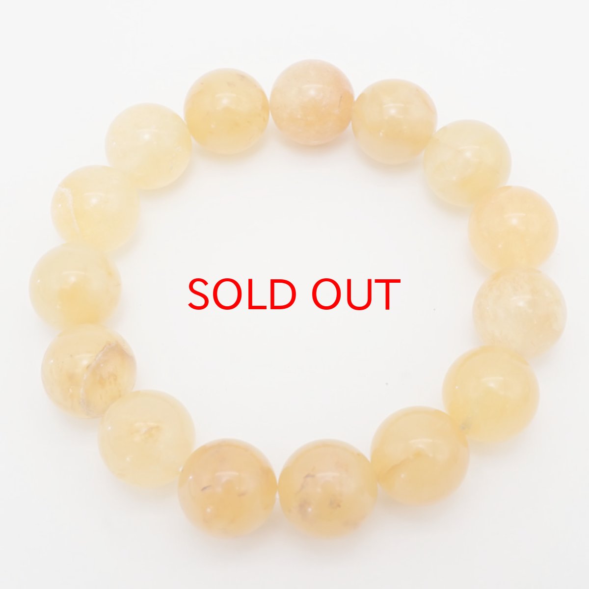 画像3: 【20%OFFセール】 【日本の石】 静岡水晶 ＡＡＡ イエロー 14mmブレスレット カラーストーン (3)