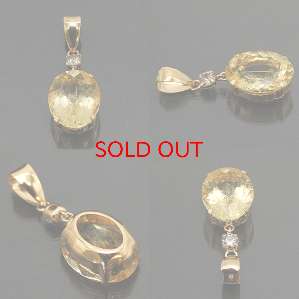 画像2: ダンビュライト ダンブライト ペンダントトップ アメリカ産 【一点物】 ダイヤモンドつき K18 ジュエリー 一粒 シンプルペンダント ゴールド 天然石 パワーストーン カラーストーン gemペンダントトップ (2)