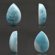 画像2: ラリマー ルース ドロップ型 25.00ct ドミニカ共和国産 【一点物】 Larimar ブルー・ペクトライト 天然石 パワーストーン カラーストーン (2)