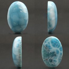 画像2: ラリマー ルース オーバル型 55.50ct ドミニカ共和国産 【一点物】 Larimar ブルー・ペクトライト 天然石 パワーストーン カラーストーン (2)