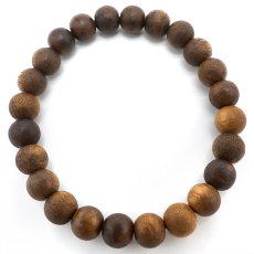 画像3: 【石の日SALE 14%OFF】 黒柿 [茶] くろがき ブレスレット 8mm 日本産 Japanese Black Persimmon パワーズウッド 天然木 (3)