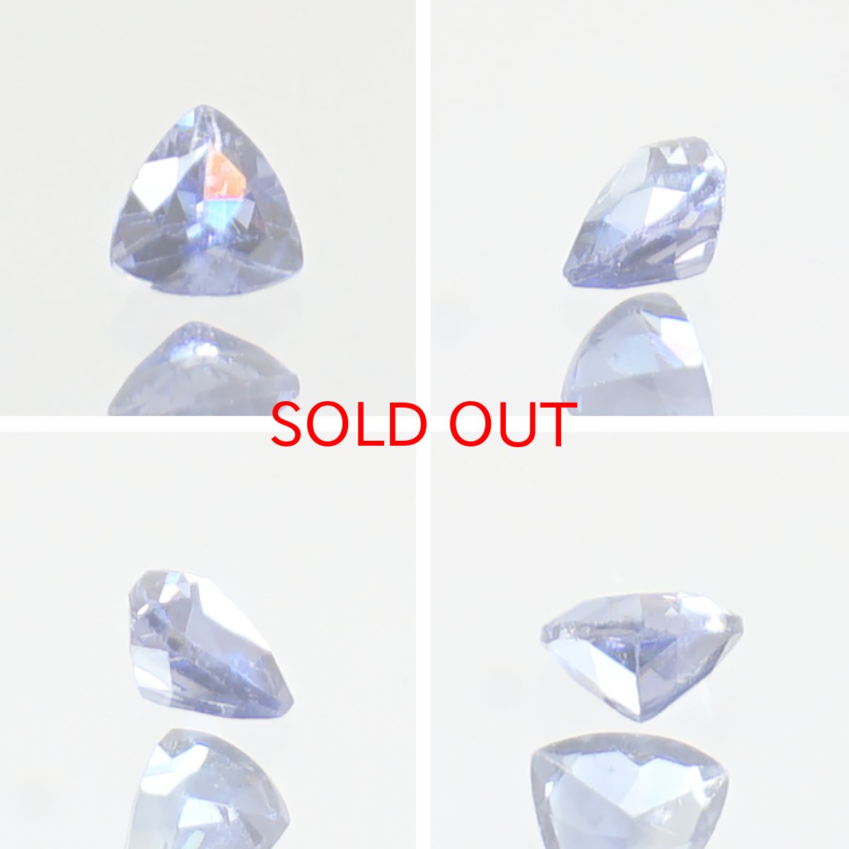 画像2: ベニトアイト ルース 0.118ct トリリアントカット アメリカ カリフォルニア州産 【 一点もの 】 Benitoite ベニト石 希少石 天然石 パワーストーン カラーストーン (2)