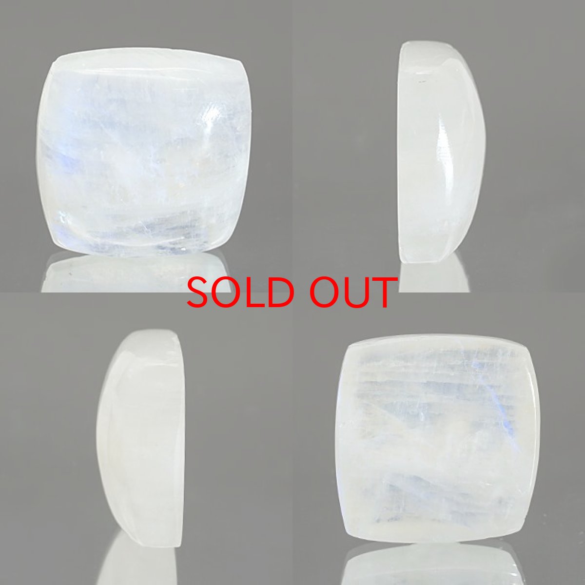 画像2: 【セール20%OFF】 ロイヤルブルームーンストーン ルース スクエア型 スリランカ産 63.1ct 一点もの Moon stone ムーンストーン ブルー ６月誕生石 天然石 (2)