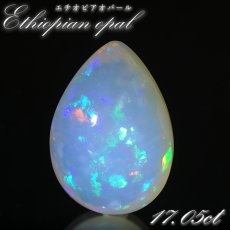 画像1: エチオピアオパール ルース 17.05ct ドロップ エチオピア産 【 一点物 】 Ethiopian opal 10月誕生石 オパール 裸石 天然石 パワーストーン カラーストーン (1)