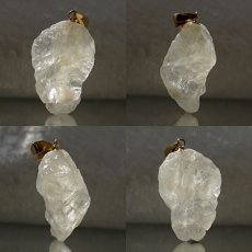 画像2: フェナカイト 12.4ct ペンダントトップ ロシア産 K18 ラフ 原石 一点物 Phenakite 日本製 希少石 フェナス石 ネックレス パワーストーン 浄化 (2)