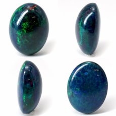 画像2: ブラックオパール ルース 8.8ct オーバル エチオピア産 【 一点物 】 Black opal 10月誕生石 オパール 裸石 天然石 パワーストーン カラーストーン (2)