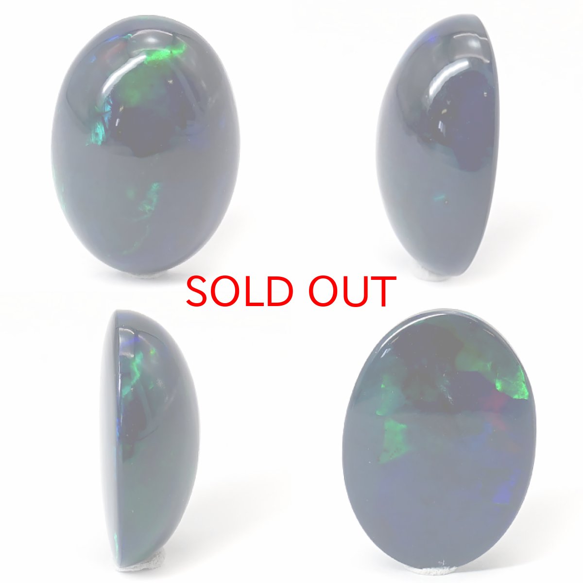 画像2: ブラックオパール ルース 7.7ct オーバル エチオピア産 【 一点物 】 Black opal 10月誕生石 オパール 裸石 天然石 パワーストーン カラーストーン (2)