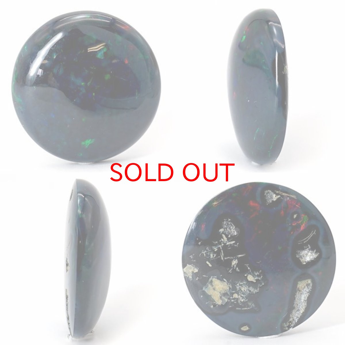 画像2: ブラックオパール ルース 16.0ct ラウンド エチオピア産 【 一点物 】 Black opal 10月誕生石 オパール 裸石 天然石 パワーストーン カラーストーン (2)
