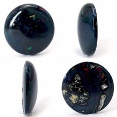 画像2: ブラックオパール ルース 16.0ct ラウンド エチオピア産 【 一点物 】 Black opal 10月誕生石 オパール 裸石 天然石 パワーストーン カラーストーン (2)