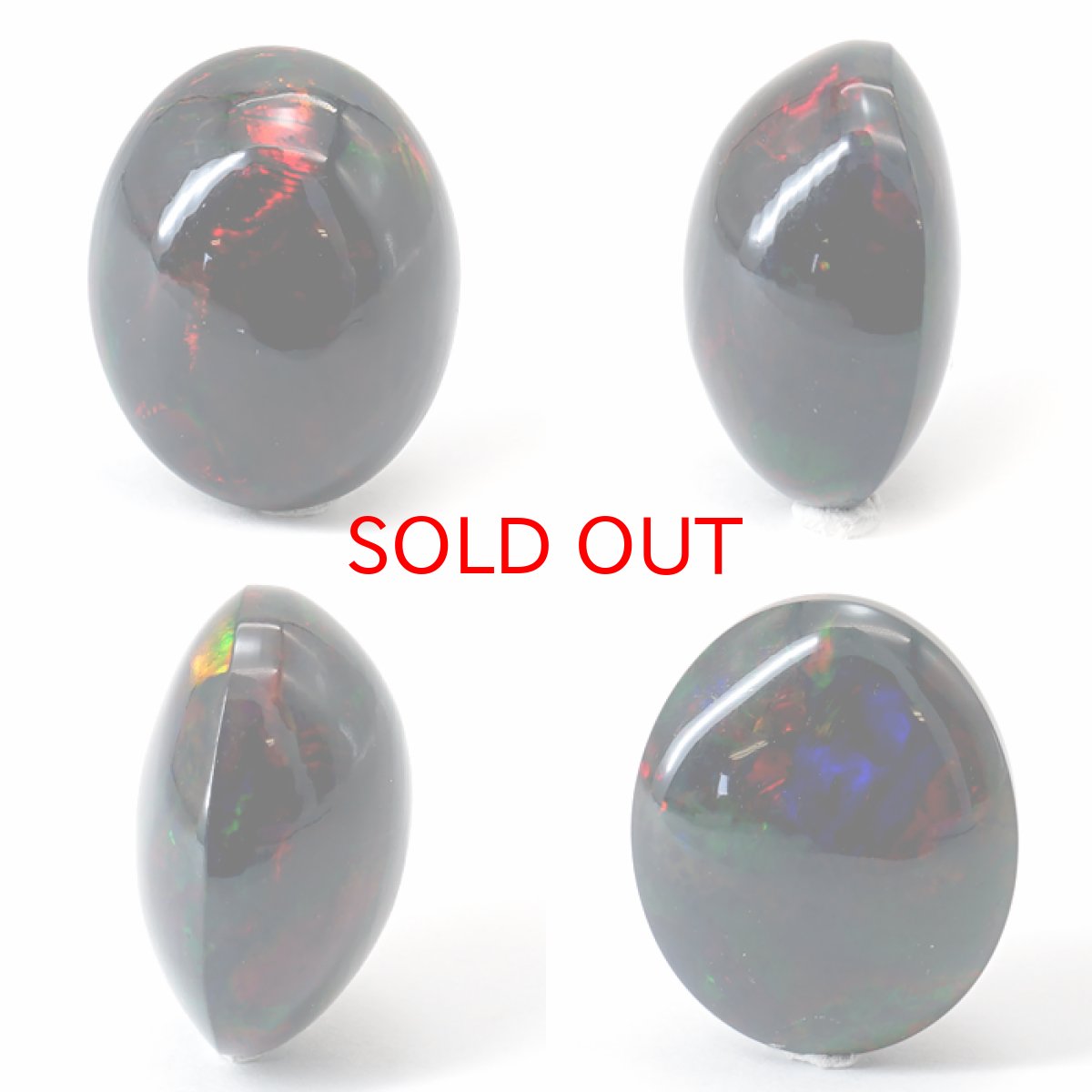 画像2: ブラックオパール ルース 10.7ct オーバル エチオピア産 【 一点物 】 Black opal 10月誕生石 オパール 裸石 天然石 パワーストーン カラーストーン (2)