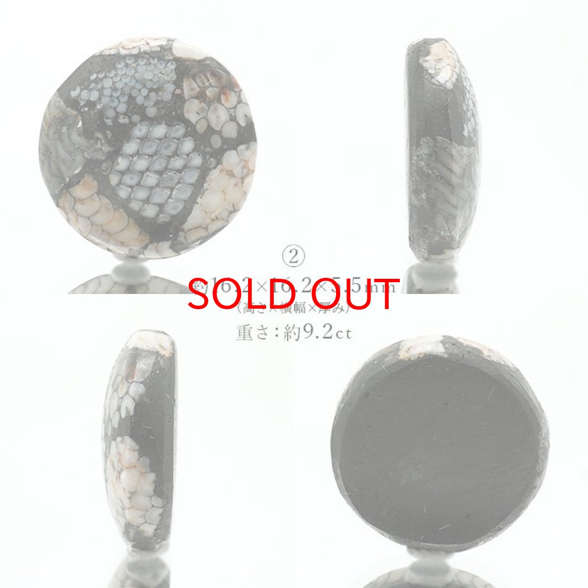 画像3: スネ―クスキンストーン ルース インドネシア産 Snakeskin Stone ラウンド形 希少石 裸石 天然石 パワーストーン (3)