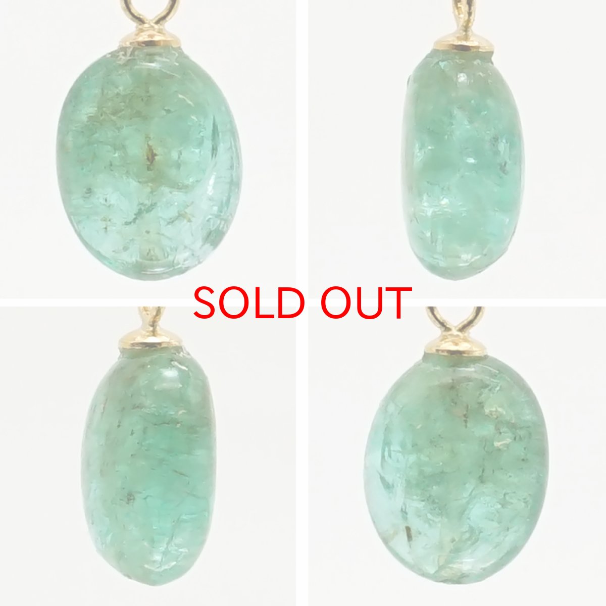 画像2: 【 一点もの 】 エメラルド K18 ペンダントトップ 1.5ct コロンビア産 日本製 緑柱石 5月誕生石 裸石 天然石 パワーストーン カラーストーン (2)