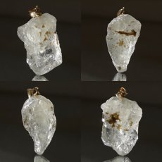 画像2: フェナカイト 15.5ct ペンダントトップ ロシア産 K18 ラフ 原石 一点物 Phenakite 日本製 希少石 フェナス石 ネックレス パワーストーン 浄化 (2)