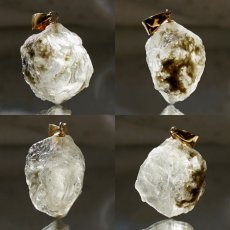 画像2: 【石の日SALE 14%OFF】 フェナカイト 15.0ct ペンダントトップ ロシア産 K18 ラフ 原石 一点物 Phenakite 日本製 希少石 フェナス石 ネックレス パワーストーン 浄化 (2)
