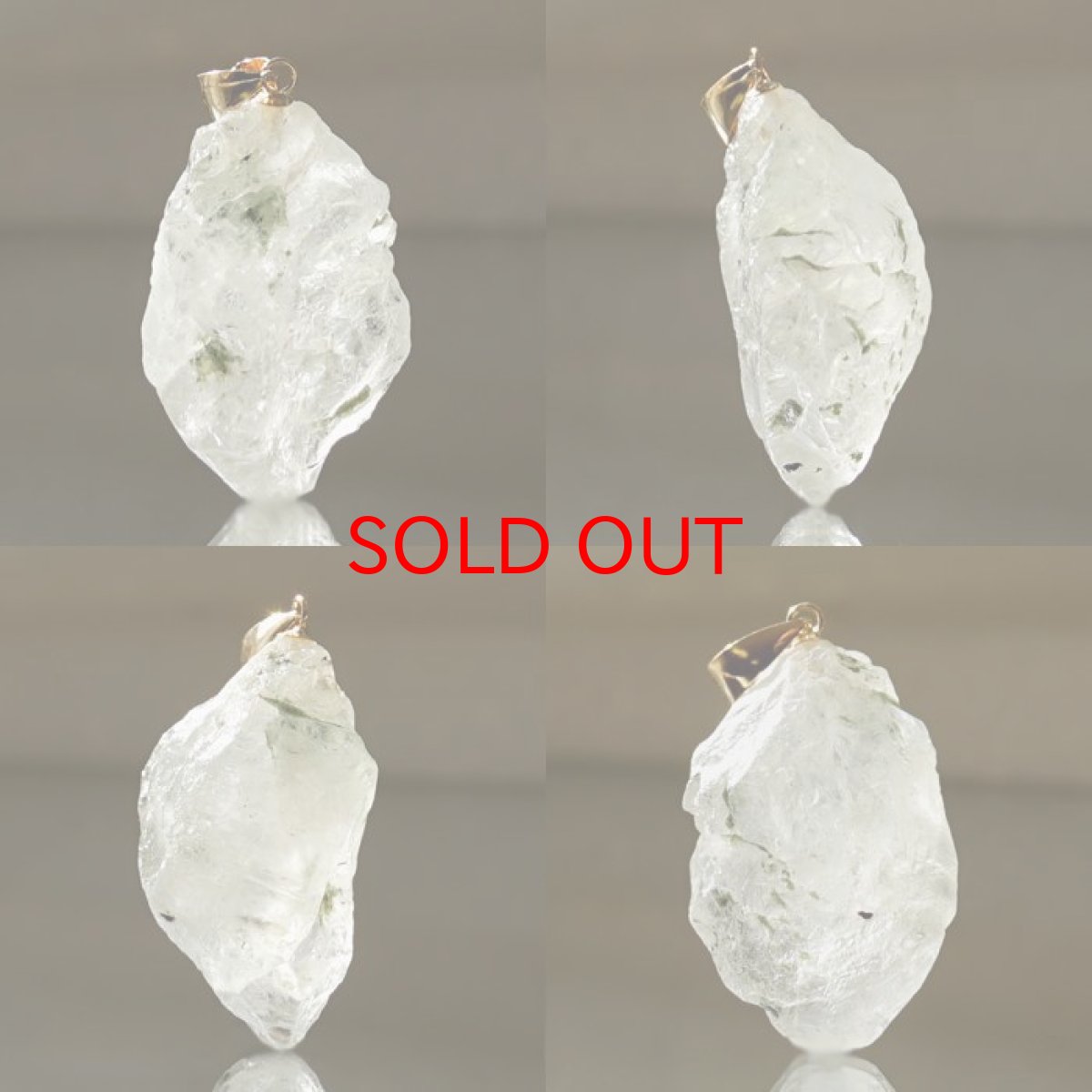 画像2: フェナカイト 22.85ct ペンダントトップ ロシア産 K18 ラフ 原石 一点物 Phenakite 日本製 希少石 フェナス石 ネックレス パワーストーン 浄化 (2)