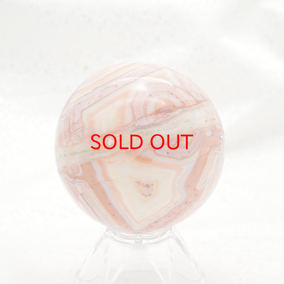 画像3: クレイジーレースアゲート 丸玉 約56mm インドネシア産 【 一点もの 】 スフィア アゲート 縞瑪瑙 天然石 パワーストーン カラーストーン (3)