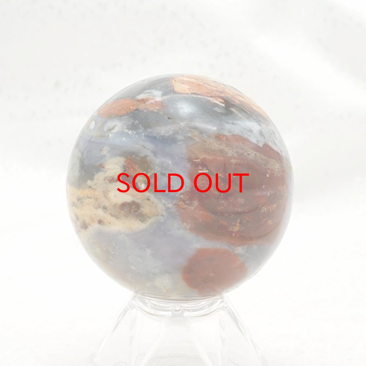 画像3: アゲートインアメジスト 丸玉 約55mm インドネシア産 【 一点もの 】 スフィア アメジスト アゲート 天然石 パワーストーン (3)