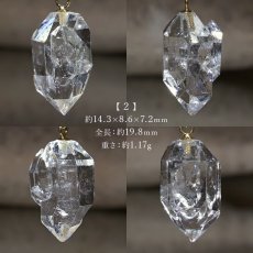 画像3: ハーキマーダイヤモンド ペンダントトップ K18 アメリカ産 ドリームクリスタル ダイヤモンド 水晶 出産御守り 稀少価値 一点もの 日本製 天然石アクセサリー ネックレス パワーストーン (3)