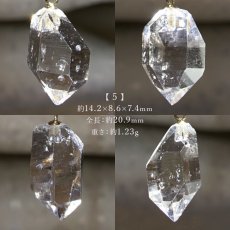 画像6: ハーキマーダイヤモンド ペンダントトップ K18 アメリカ産 ドリームクリスタル ダイヤモンド 水晶 出産御守り 稀少価値 一点もの 日本製 天然石アクセサリー ネックレス パワーストーン (6)