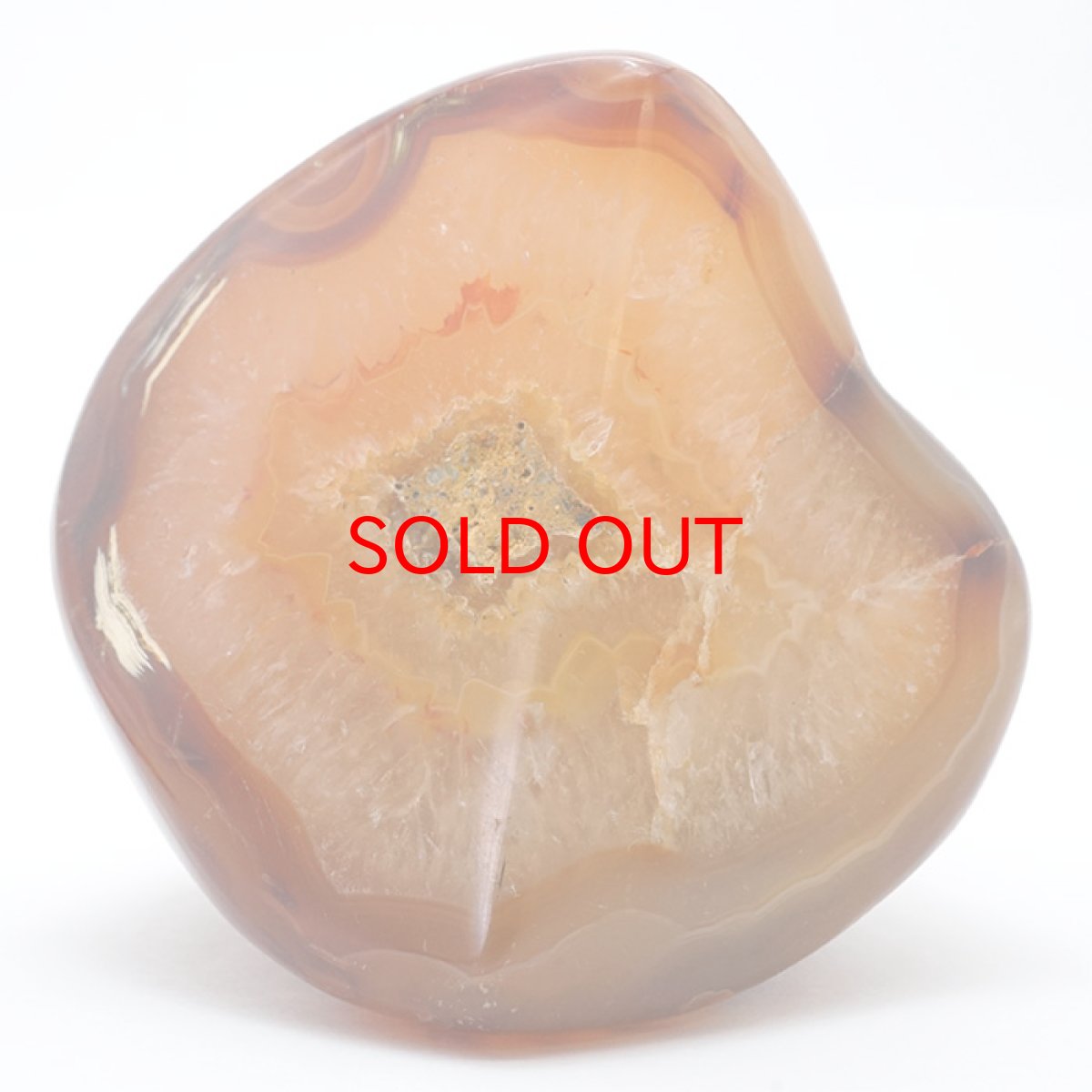 画像6: メノウ原石 1.07kg 台座付き インドネシア産 【一点物】 めのう 瑪瑙 アゲート 浄化 天然石 パワーストーン (6)