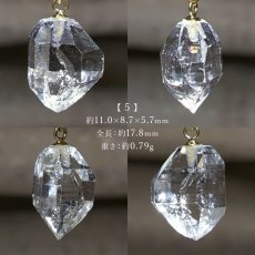 画像6: ハーキマーダイヤモンド ペンダントトップ K18 アメリカ産 ドリームクリスタル ダイヤモンド 水晶 出産御守り 稀少価値 一点もの 日本製 天然石アクセサリー ネックレス パワーストーン (6)
