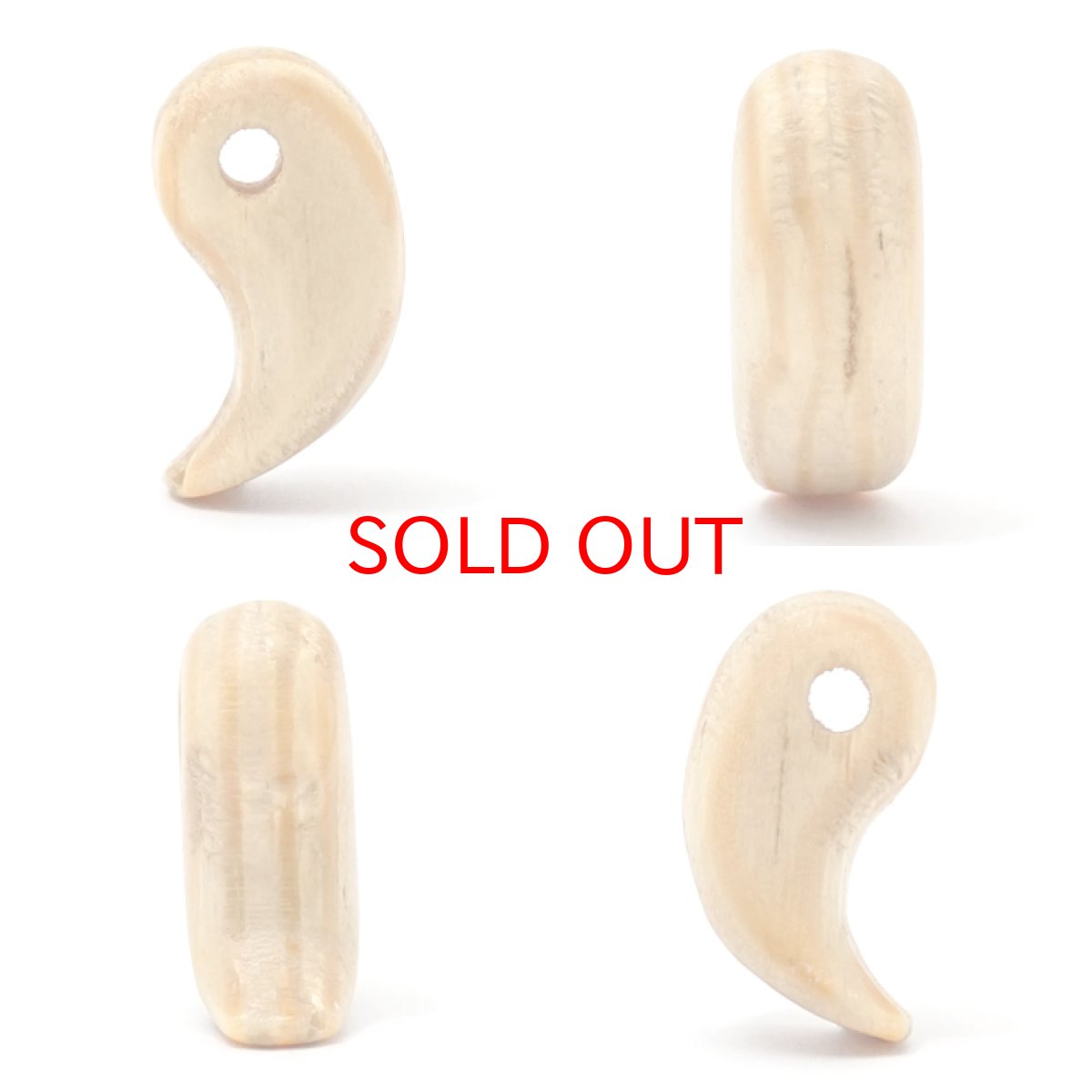 画像2: 【BLACK FRIDAY対象】 出雲黒松 令和 勾玉 約20mm 島根県産 パワーズウッド POWERSWOOD 天然木 (2)