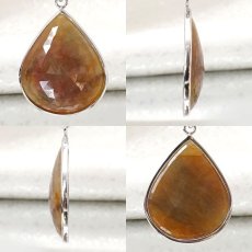 画像2: 【石の日SALE 14%OFF】 天然マルチサファイア ペンダントトップ SV925 スリランカ産 ドロップ形 一点もの 天然石 パワーストーン カラーストーン (2)