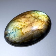 画像3: ゴールデンラブラドライト ルース 18.7g オーバル マダガスカル産 【一点もの】 Labradorite 天然石 パワーストーン カラーストーン (3)