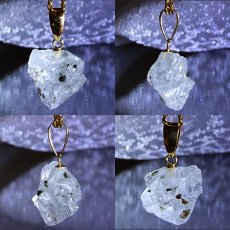 画像2: フェナカイト 5.70ct ペンダントトップ ロシア産 K18 ラフ 原石 【 一点もの 】 Phenakite 日本製 希少石 フェナス石 ネックレス パワーストーン 浄化 (2)