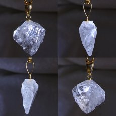 画像2: フェナカイト 6.75ct ペンダントトップ ロシア産 K18 ラフ 原石 【 一点もの 】 Phenakite 日本製 希少石 フェナス石 ネックレス パワーストーン 浄化 (2)