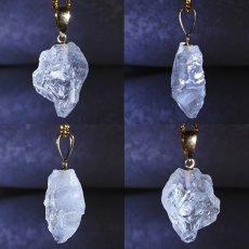 画像2: フェナカイト 8.10ct ペンダントトップ ロシア産 K18 ラフ 原石 【 一点もの 】 Phenakite 日本製 希少石 フェナス石 ネックレス パワーストーン 浄化 (2)