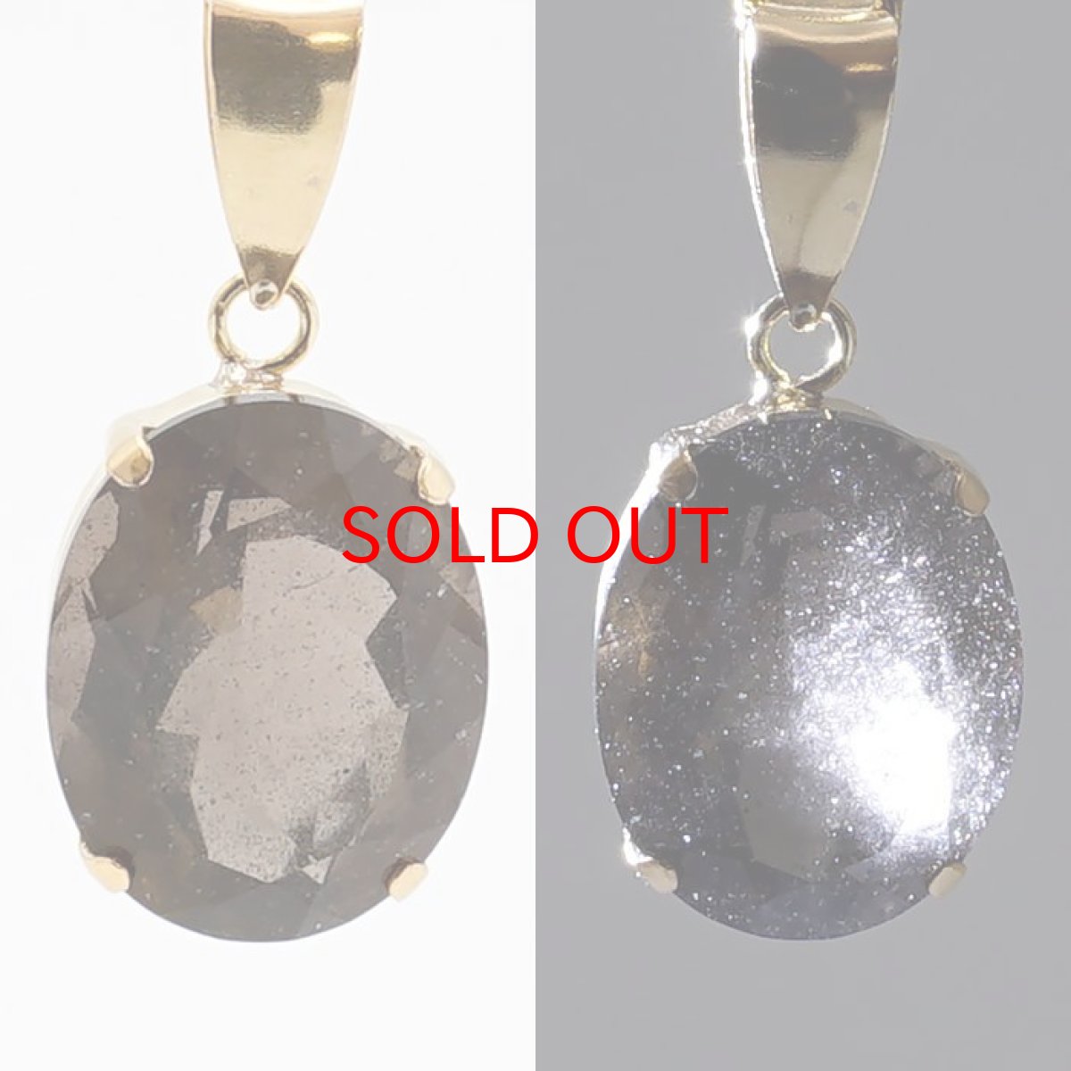 画像2: 【20%OFFセール】 アグニマニタイト K18 ペンダントトップ 8×10mm オーバルカット インドネシア産 日本製 H&E社推奨 天然ガラス 希少石 天然石 パワーストーン カラーストーン (2)