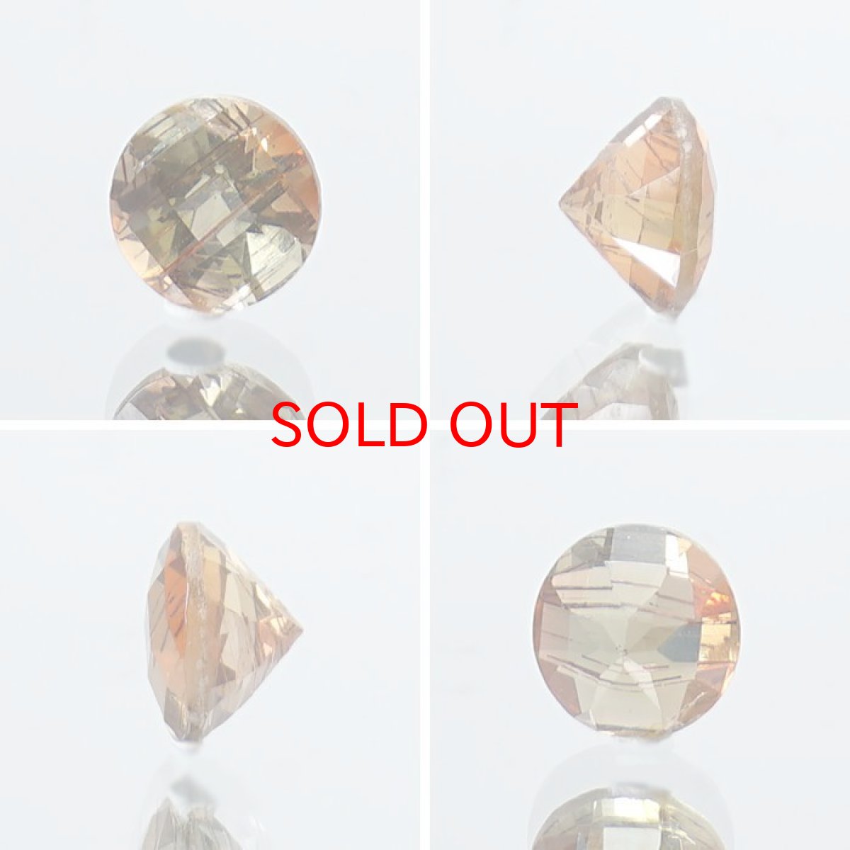 画像2: アンダリュサイト バイカラー ルース 約0.58ct ラウンドカット ブラジル産 一点もの Andalusite 希少石 レア 裸石 天然石 パワーストーン カラーストーン (2)