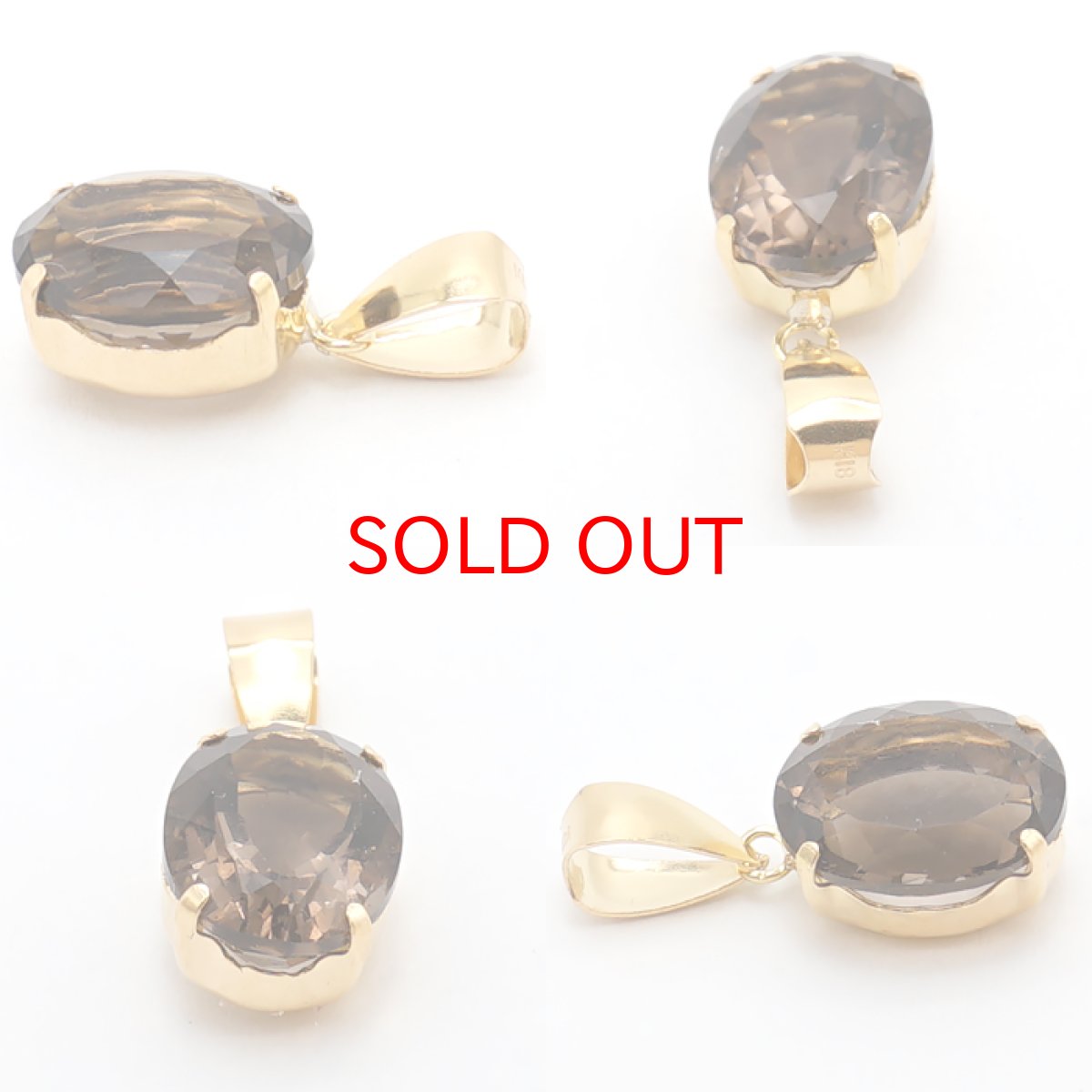 画像3: 【20%OFFセール】 コロンビアナイト K18 ペンダントトップ 7×9mm オーバルカット コロンビア産 日本製 天然ガラス 希少石 天然石 パワーストーン カラーストーン (3)