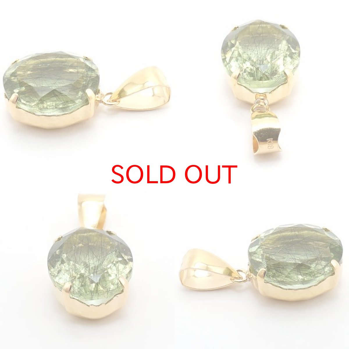 画像3: ルドウィジャイトインペリドット K18 ペンダントトップ 10×8mm オーバルカット パキスタン産 日本製 ペリドット 8月誕生石 希少石 天然石 パワーストーン カラーストーン (3)