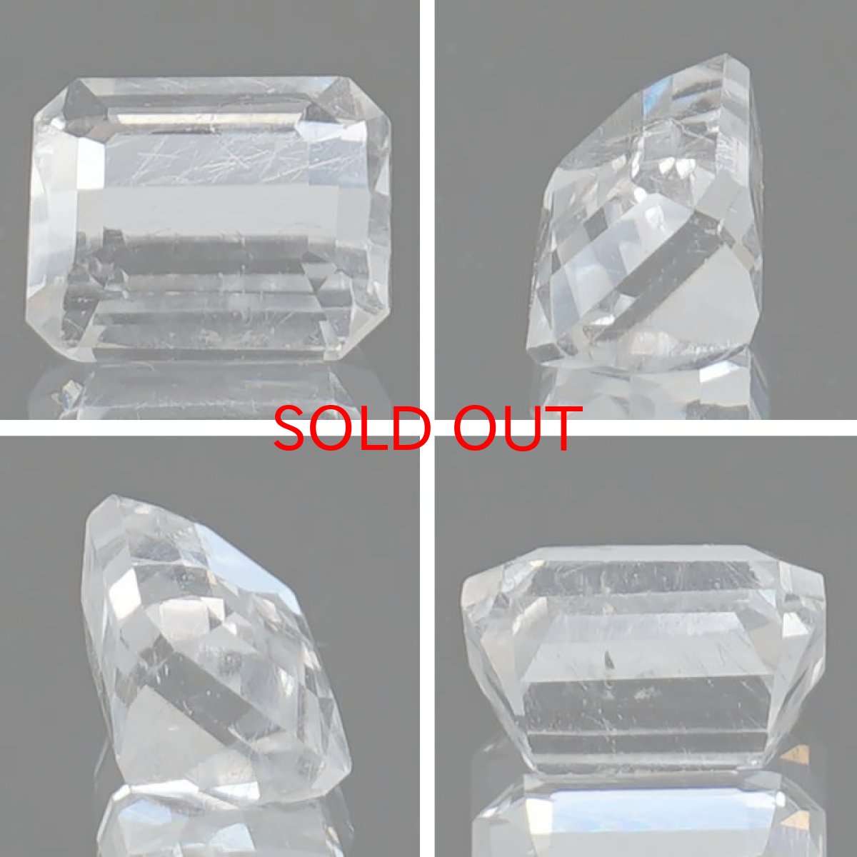 画像2: フェナカイト ルース 約0.996ct スクエアカット ロシア マリシェボ産 【 一点もの 】 フェナス石 Phenakite 希少石 レア 裸石 天然石 パワーストーン カラーストーン (2)