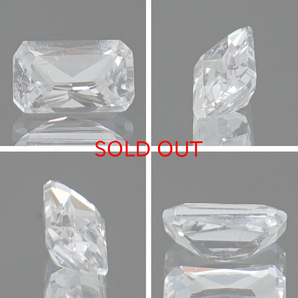 画像2: フェナカイト ルース 約0.43ct スクエアカット ロシア マリシェボ産 【 一点もの 】 フェナス石 Phenakite 希少石 レア 裸石 天然石 パワーストーン カラーストーン (2)