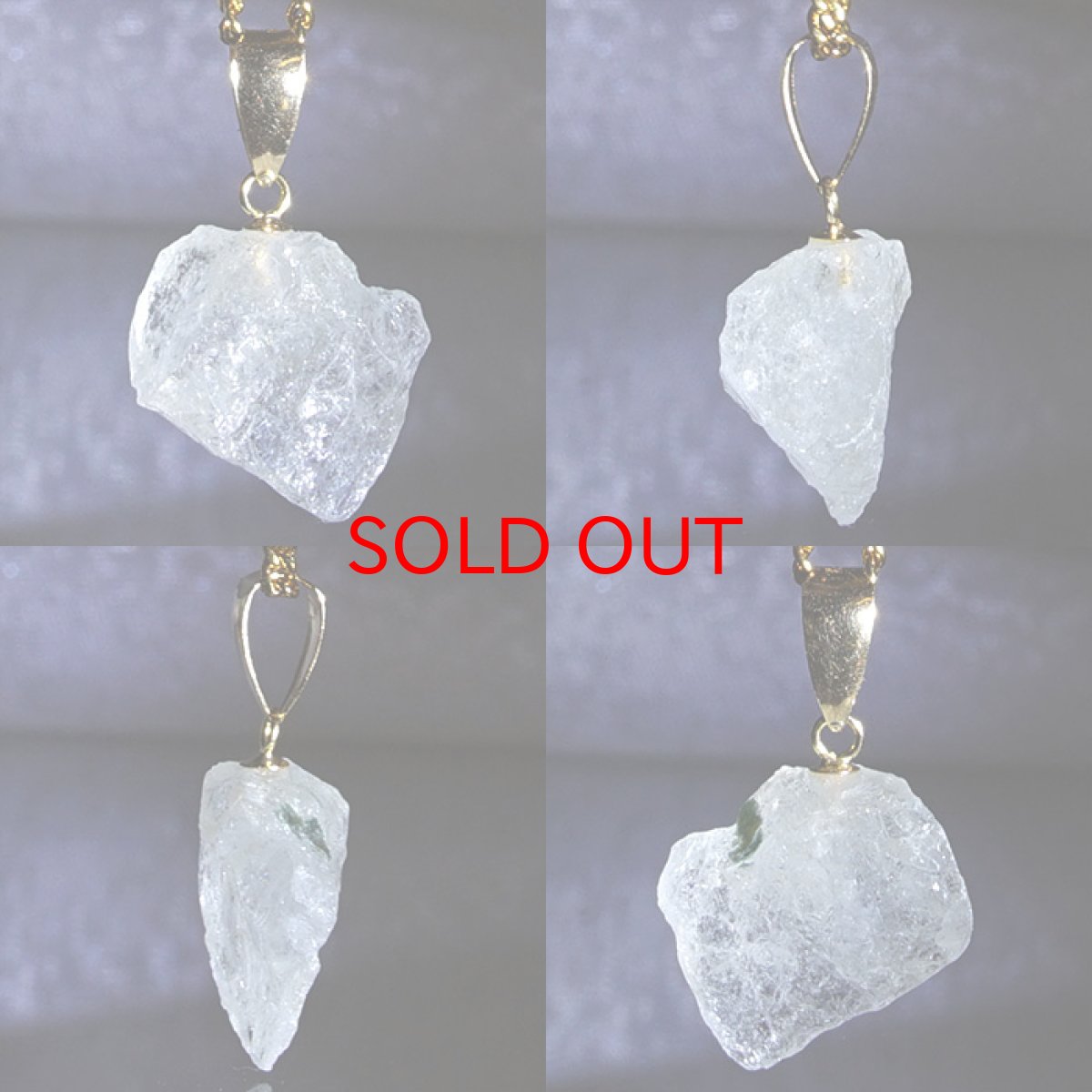 画像2: フェナカイト 5.25ct ペンダントトップ ロシア産 K18 ラフ 原石 【 一点もの 】 Phenakite 日本製 希少石 フェナス石 ネックレス パワーストーン 浄化 (2)