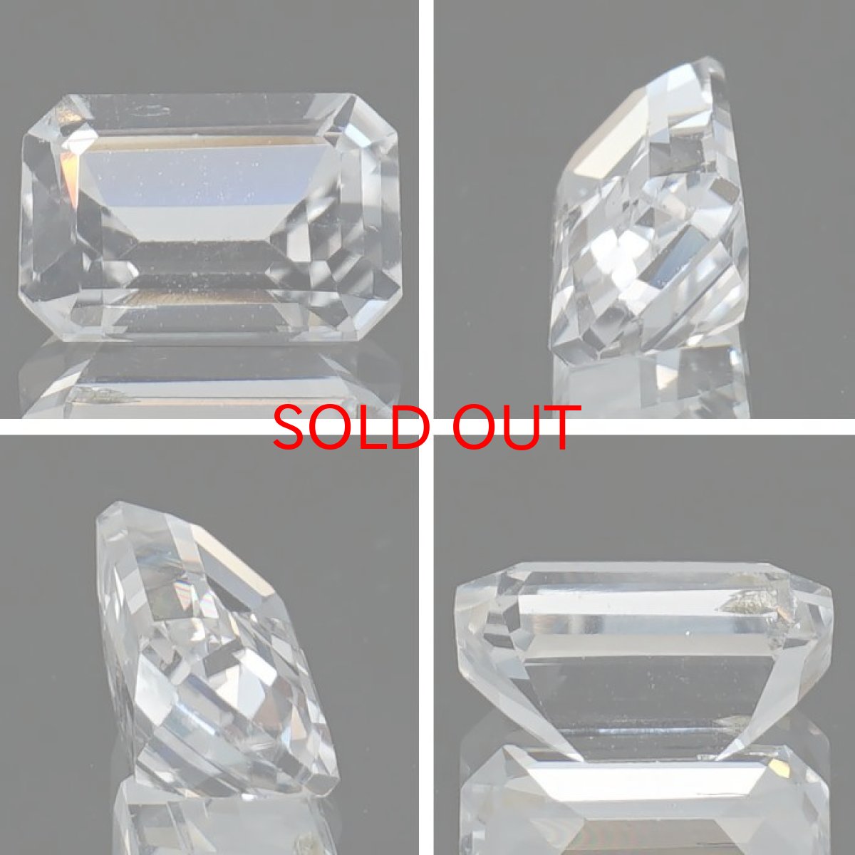 画像2: フェナカイト ルース 約1.712ct スクエアカット ロシア マリシェボ産 【 一点もの 】 フェナス石 Phenakite 希少石 レア 裸石 天然石 パワーストーン カラーストーン (2)