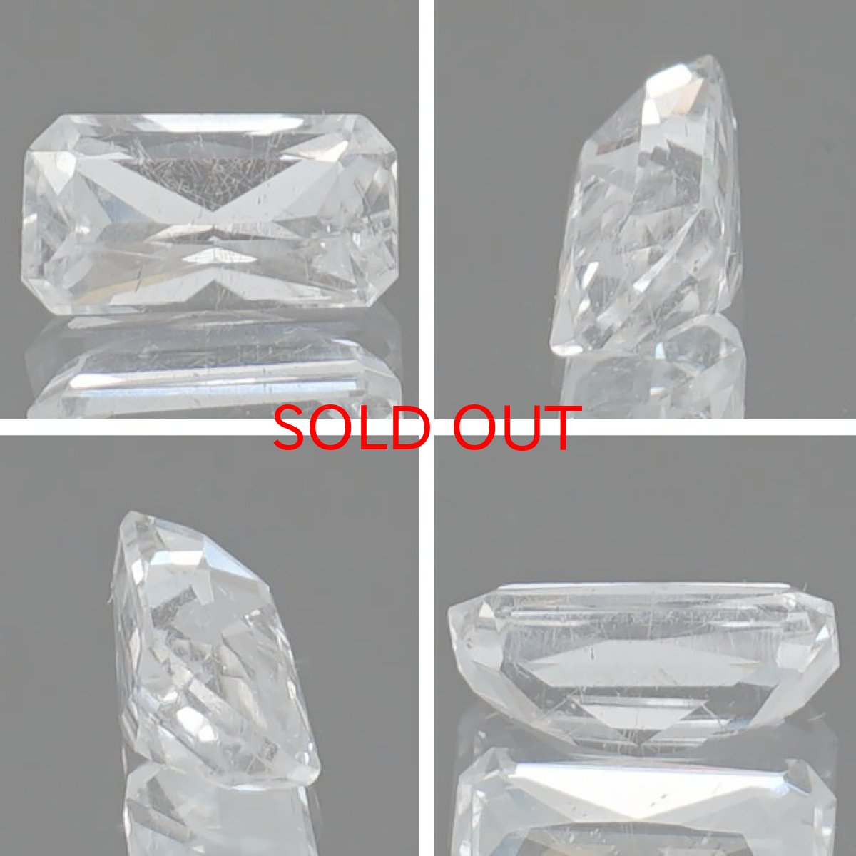 画像2: フェナカイト ルース 約0.718ct スクエアカット ロシア マリシェボ産 【 一点もの 】 フェナス石 Phenakite 希少石 レア 裸石 天然石 パワーストーン カラーストーン (2)