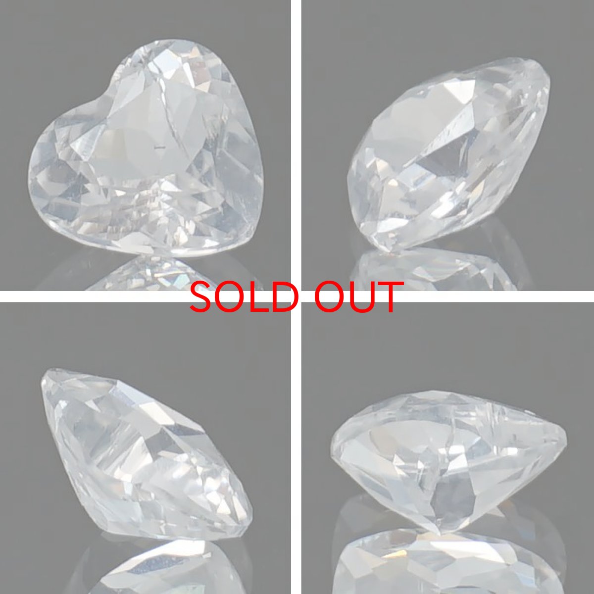 画像2: フェナカイト ルース 約0.692ct ハートカット ロシア マリシェボ産 【 一点もの 】 フェナス石 Phenakite 希少石 レア 裸石 天然石 パワーストーン カラーストーン (2)