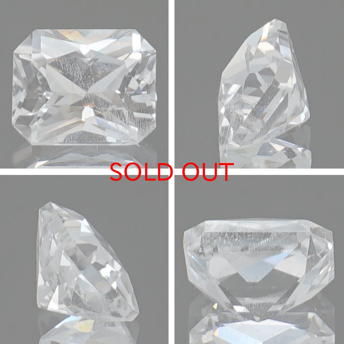 画像2: フェナカイト ルース 約0.978ct スクエアカット ロシア マリシェボ産 【 一点もの 】 フェナス石 Phenakite 希少石 レア 裸石 天然石 パワーストーン カラーストーン (2)