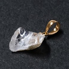 画像3: フェナカイト 2.40ct ペンダントトップ ロシア産 K18 ラフ 原石 【 一点もの 】 Phenakite 日本製 希少石 フェナス石 ネックレス パワーストーン 浄化 (3)